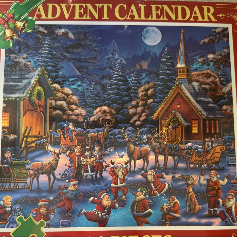 NWT Christmas Advent Calendar Jigsaw Puzzle 1008pcs, Puzzle Adult Teens